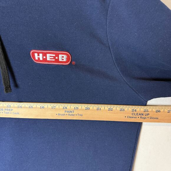 H-E-B Threads Uniform Agency Hoodie Mens XL Navy Blue Fleece Lined Sweatshirt - Picture 7 of 10